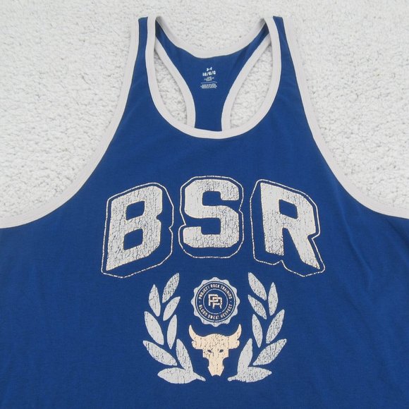 Under Armour Project Rock BSR Tank Top Men's Size Large Blue Mirage NEW - Picture 3 of 10